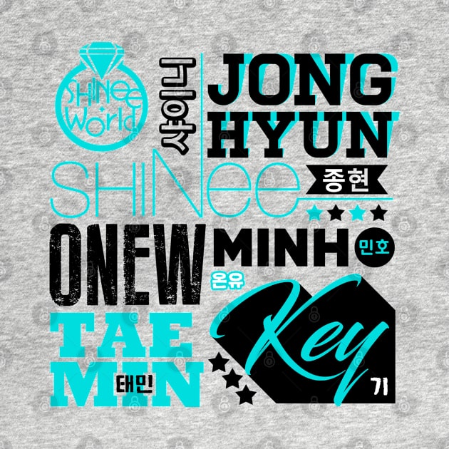 SHINEE FONT COLLAGE by skeletonvenus